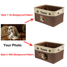 Load image into Gallery viewer, KafePross Custom Storage Basket Dog Toys Box, 72 dog breeds optional
