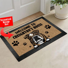 Load image into Gallery viewer, KafePross - Personalized Welcome to My House Home Dog Doormat English Bulldog Floor Mat
