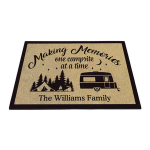 KafePross Personalized Making Memories Camper Doormat