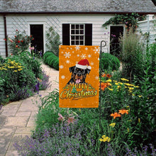 Load image into Gallery viewer, KafePross-Merry Christmas Dog Rottweiler Garden House Flag
