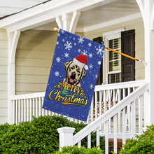 Load image into Gallery viewer, KafePross-Merry Christmas Dog Labrador Garden House Flag
