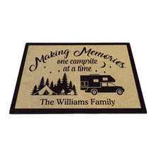 Load image into Gallery viewer, KafePross Personalized Making Memories Camper Doormat
