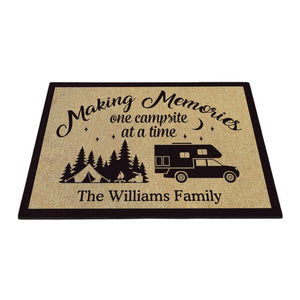 KafePross Personalized Making Memories Camper Doormat