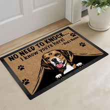 Load image into Gallery viewer, KafePross - Pomeranian Peeking Dog Doormat - Not Need to Knock, I Know You're Here
