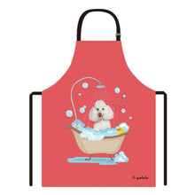 Load image into Gallery viewer, Cute Dog Apron Poodle Taking Shower in a Bathtub
