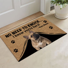 Load image into Gallery viewer, KafePross French Bulldog Doormat Not Need to Knock, We Know You&#39;re Here
