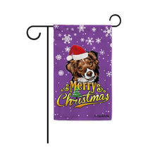 Load image into Gallery viewer, KafePross-Merry Christmas Dog Australian Shepherd Garden House Flag
