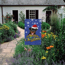 Load image into Gallery viewer, KafePross-Merry Christmas Dog Rottweiler Garden House Flag
