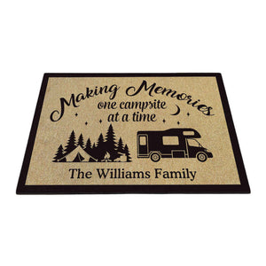 KafePross Personalized Making Memories Camper Doormat