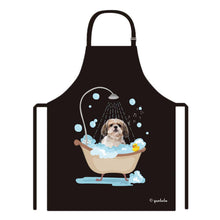 Load image into Gallery viewer, Cute Dog Apron Shihtzu Taking Shower in a Bathtub
