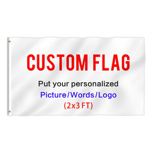 KafePross Personalized Flags 3x5 FT, Custom Photo Picture Text Logo