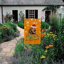 Load image into Gallery viewer, KafePross-Merry Christmas Dog Cocker Spaniel Garden House Flag
