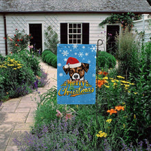 Load image into Gallery viewer, KafePross-Merry Christmas Dog Jack Russell Terrier Garden House Flag
