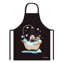 Load image into Gallery viewer, Cute Dog Apron Portuguese Water Dog Taking Shower in a Bathtub
