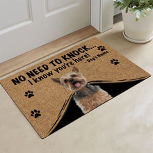 Load image into Gallery viewer, KafePross - Yorkshire Terrier Yorkie Dog Doormat - Not Need to Knock, I Know You&#39;re Here
