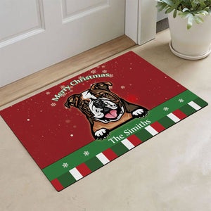 KafePross Personalized Christmas Decoration Doormat with Cute Dog Australian Shepherd