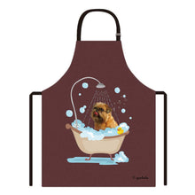 Load image into Gallery viewer, Cute Dog Apron Brugr Taking Shower in a Bathtub
