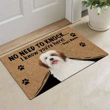 Load image into Gallery viewer, KafePross - Lhasa Apso Dog Doormat - Not Need to Knock, I Know You're Here
