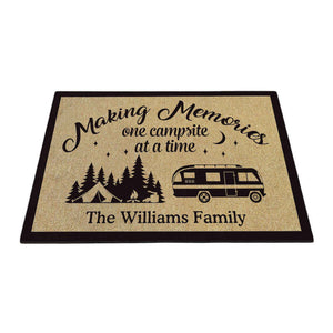 KafePross Personalized Making Memories Camper Doormat