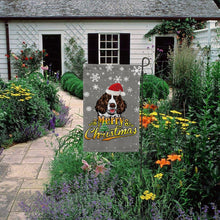 Load image into Gallery viewer, KafePross-Merry Christmas Dog English Springer Spaniel Garden House Flag
