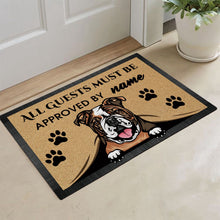 Load image into Gallery viewer, KafePross-English Bulldog Peeking Dog Doormat-All Guests Must be Approved
