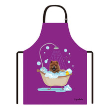Load image into Gallery viewer, Cute Dog Apron Chowchow Taking Shower in a Bathtub
