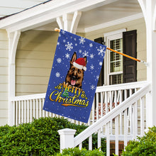 Load image into Gallery viewer, KafePross-Merry Christmas Dog German Shepherd Garden House Flag

