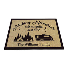 Load image into Gallery viewer, KafePross Personalized Making Memories Camper Doormat
