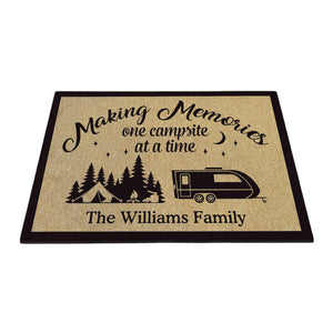 KafePross Personalized Making Memories Camper Doormat