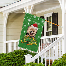 Load image into Gallery viewer, KafePross-Merry Christmas Dog Pomeranian Garden House Flag
