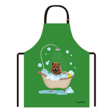 Load image into Gallery viewer, Cute Dog Apron Chowchow Taking Shower in a Bathtub
