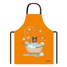 Load image into Gallery viewer, Cute Dog Apron Rghcol Taking Shower in a Bathtub
