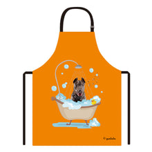 Load image into Gallery viewer, Cute Dog Apron Pitbull Taking Shower in a Bathtub
