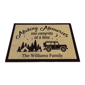 KafePross Personalized Making Memories Camper Doormat