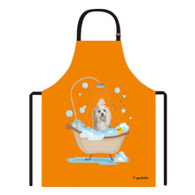 Load image into Gallery viewer, Cute Dog Apron Havanese Taking Shower in a Bathtub
