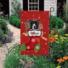 Load image into Gallery viewer, KafePross-Merry Christmas Cute Dog Pit Bull in Christmas Sock Garden House Flag

