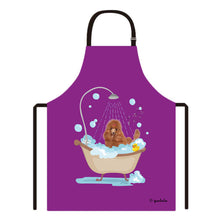 Load image into Gallery viewer, Cute Dog Apron Poodle Taking Shower in a Bathtub
