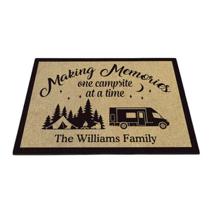 KafePross Personalized Making Memories Camper Doormat