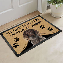 Load image into Gallery viewer, Custom Dog's Name Doormat-All Guests Must be Approved By Brittany Outdoor Doormat
