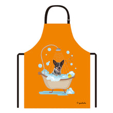 Load image into Gallery viewer, Cute Dog Apron Aucd Taking Shower in a Bathtub
