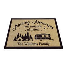 Load image into Gallery viewer, KafePross Personalized Making Memories Camper Doormat
