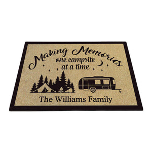 KafePross Personalized Making Memories Camper Doormat