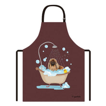 Load image into Gallery viewer, Cute Dog Apron Pekingese Taking Shower in a Bathtub
