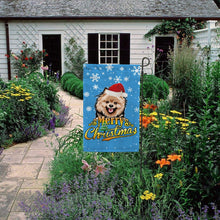 Load image into Gallery viewer, KafePross-Merry Christmas Dog Pomeranian Garden House Flag
