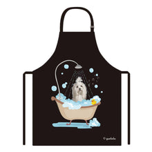 Load image into Gallery viewer, Cute Dog Apron Havanese Taking Shower in a Bathtub
