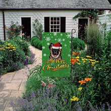 Load image into Gallery viewer, KafePross-Merry Christmas Dog German Shepherd Garden House Flag
