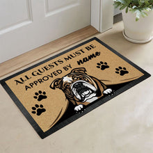 Load image into Gallery viewer, KafePross-English Bulldog Peeking Dog Doormat-All Guests Must be Approved
