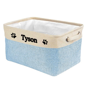 KafePross Custom Storage Basket Dog Toys Box, 72 dog breeds optional