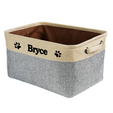 Load image into Gallery viewer, KafePross Custom Storage Basket Dog Toys Box, 72 dog breeds optional
