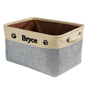 KafePross Custom Storage Basket Dog Toys Box, 72 dog breeds optional